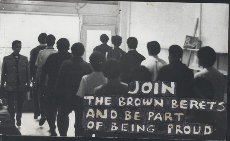 Flyer recruiting members to the Brown Berets(Calisphere)