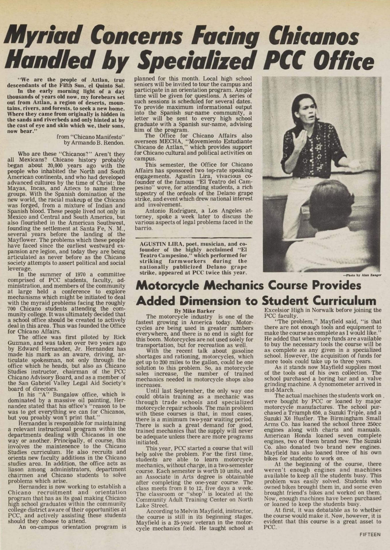 Newspaper article from Courier