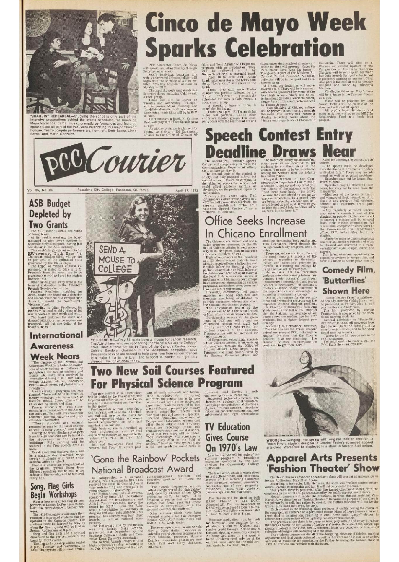 Newspaper article from Courier